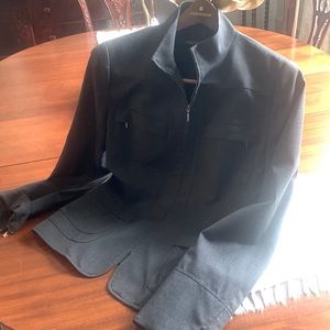 Lafayette 148 size 4 tailored smoky grey jacket